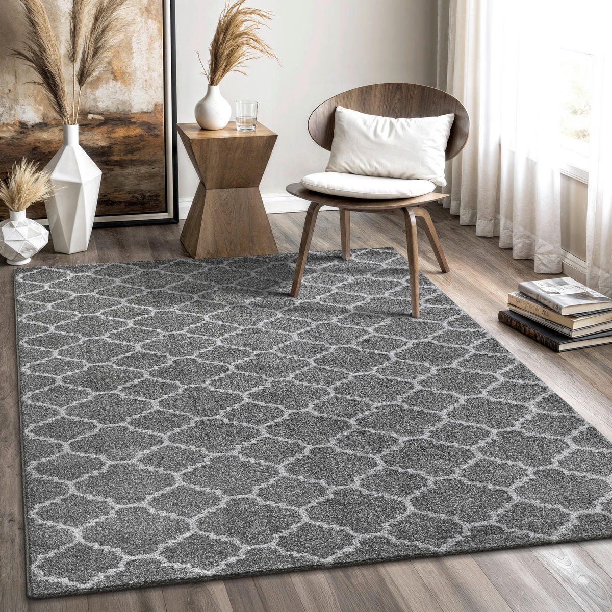 Sanat Teppich anthrazit B/L: ca. 340x240 cm Teppich_Boho_8202_240x340 - anthrazit (340,00/240,00cm) - Sanat