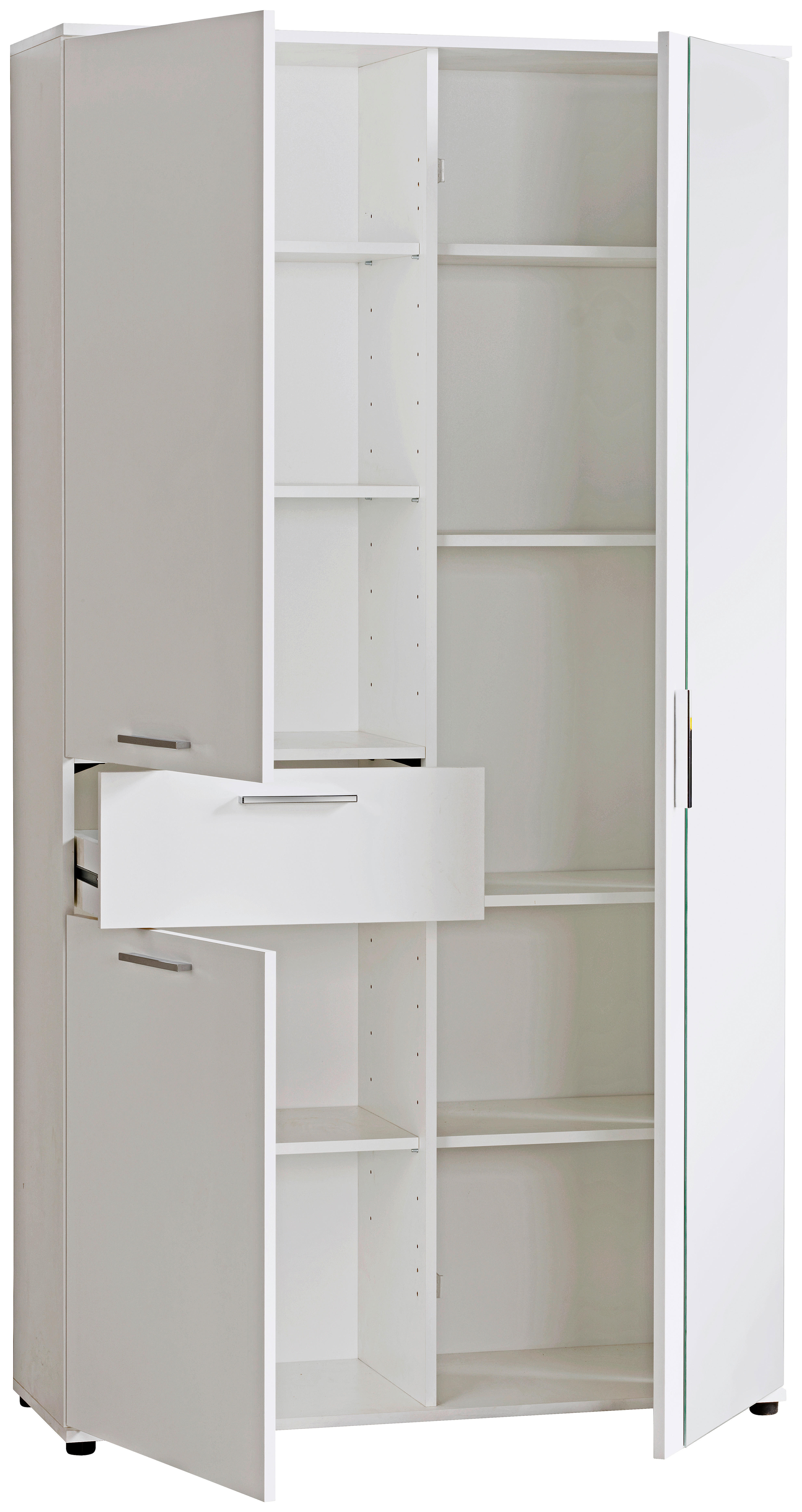 Mehrzweckschrank Kreta 9 weiß B/H/T: ca. 99x184x35 cm Kreta 9 - weiß (99,00/184,00/35,00cm)