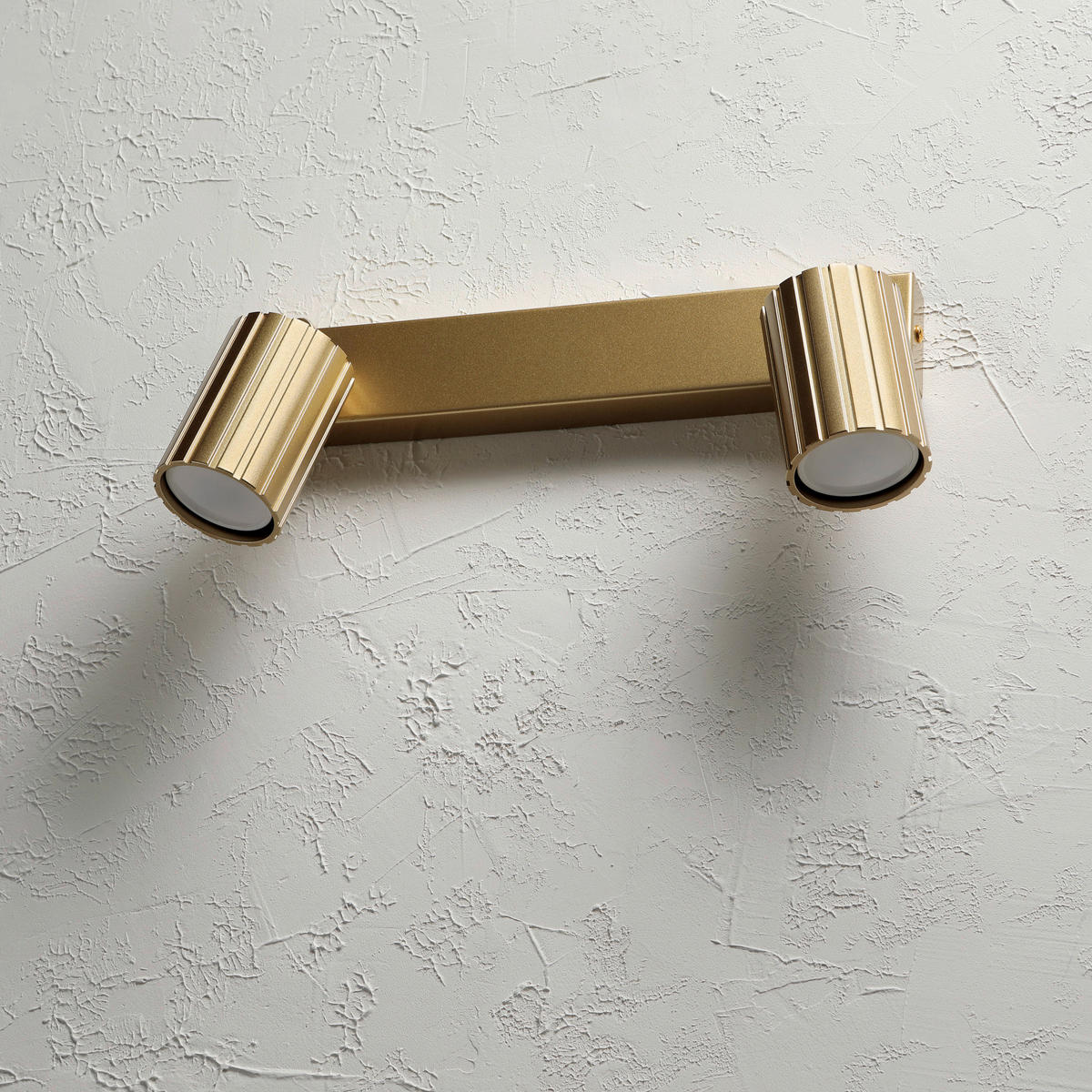 Lamkur Strahler gold Stahl B/H/L: ca. 6,5x16,5x30 cm 2 Brennstellen Prisma - gold (30,00/6,50/16,50cm) - Lamkur