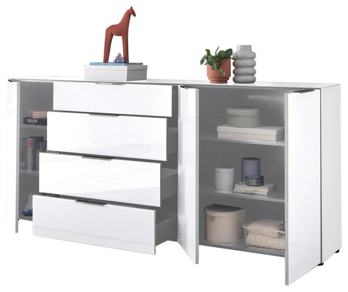 Kommode Santorin weiß B/H/T: ca. 226x99x40 cm Santorin - weiß (226,00/99,00/40,00cm)