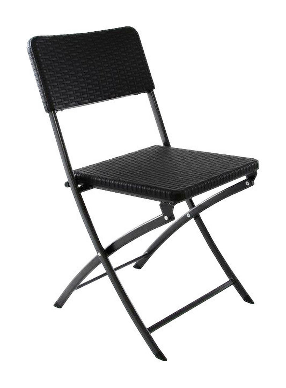 VCM Klappstuhl schwarz Metall B/H/T: ca. 40x80x38 cm Klappstuhl - schwarz (40,00/80,00/38,00cm) - VCM