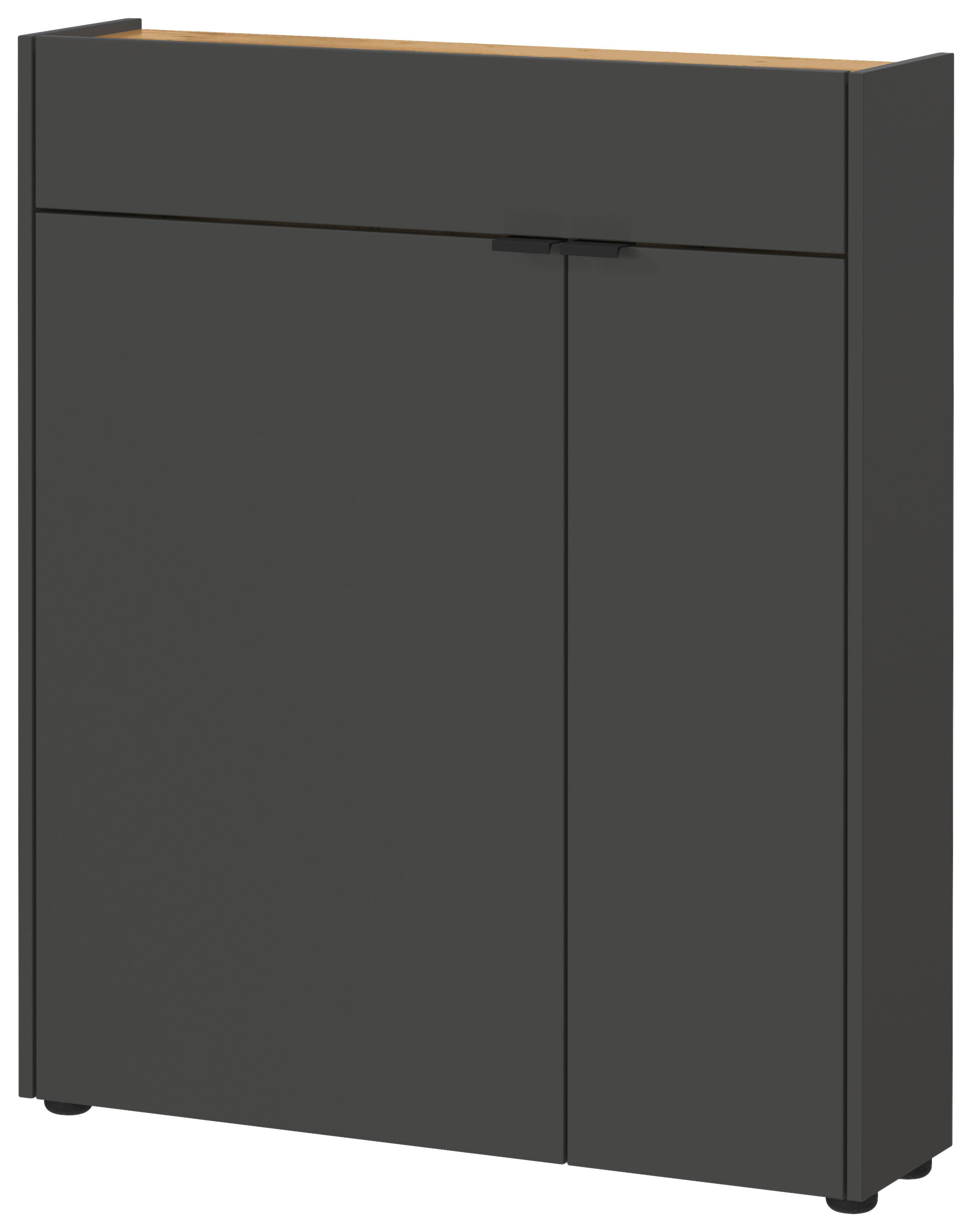 Mehrzweckschrank 1319-549 Graphit Optik Eiche Navarra Nachbildung B/H/T: ca. 82x102x22 cm 1319-549 - Eiche/Graphit (82,00/102,00/22,00cm) - Germania