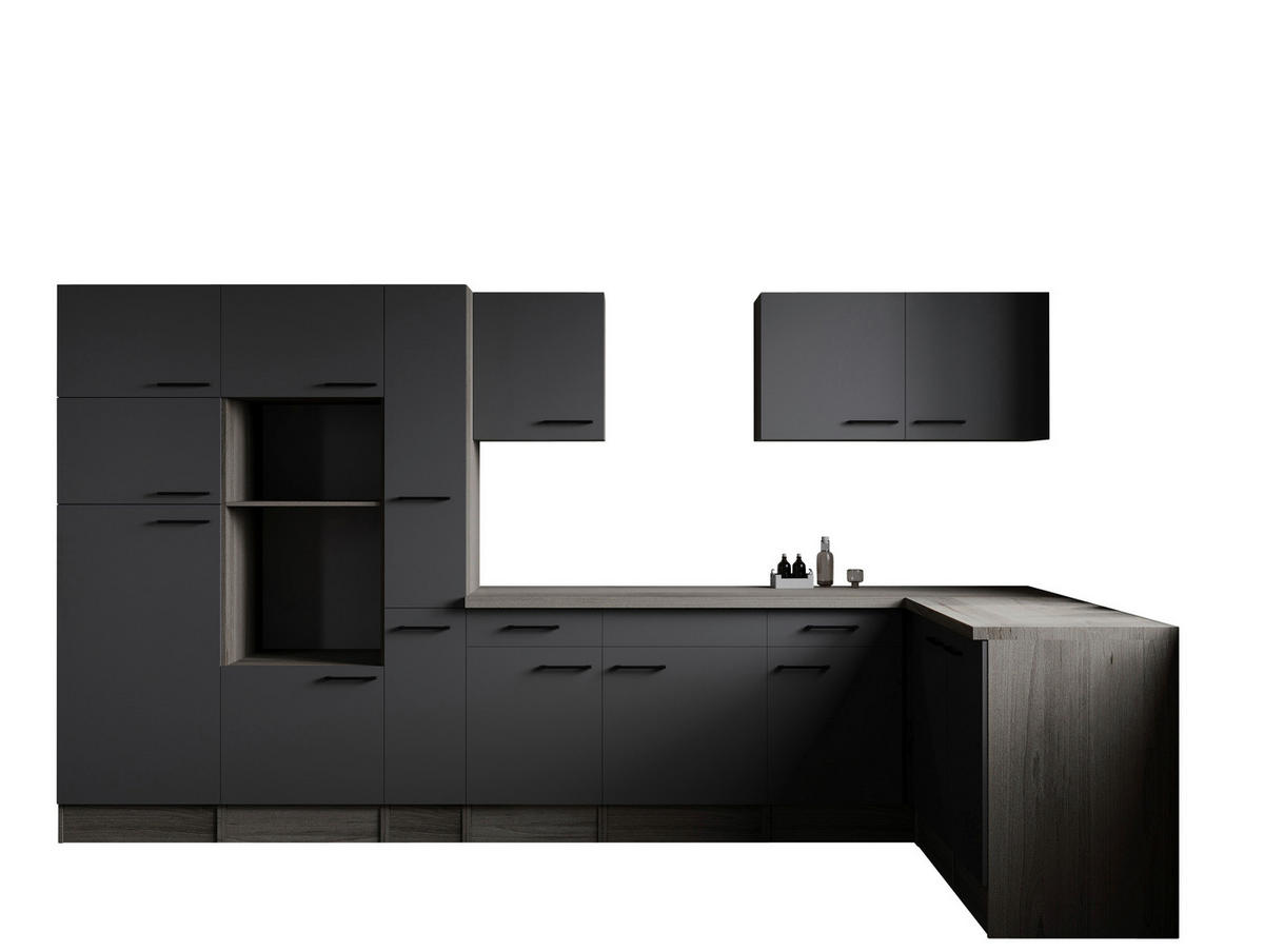 Winkelküche Oliver B/H/T: ca. 370x205x172 cm Oliver - Eiche/grau (370,00/205,00/172,00cm) - Respekta