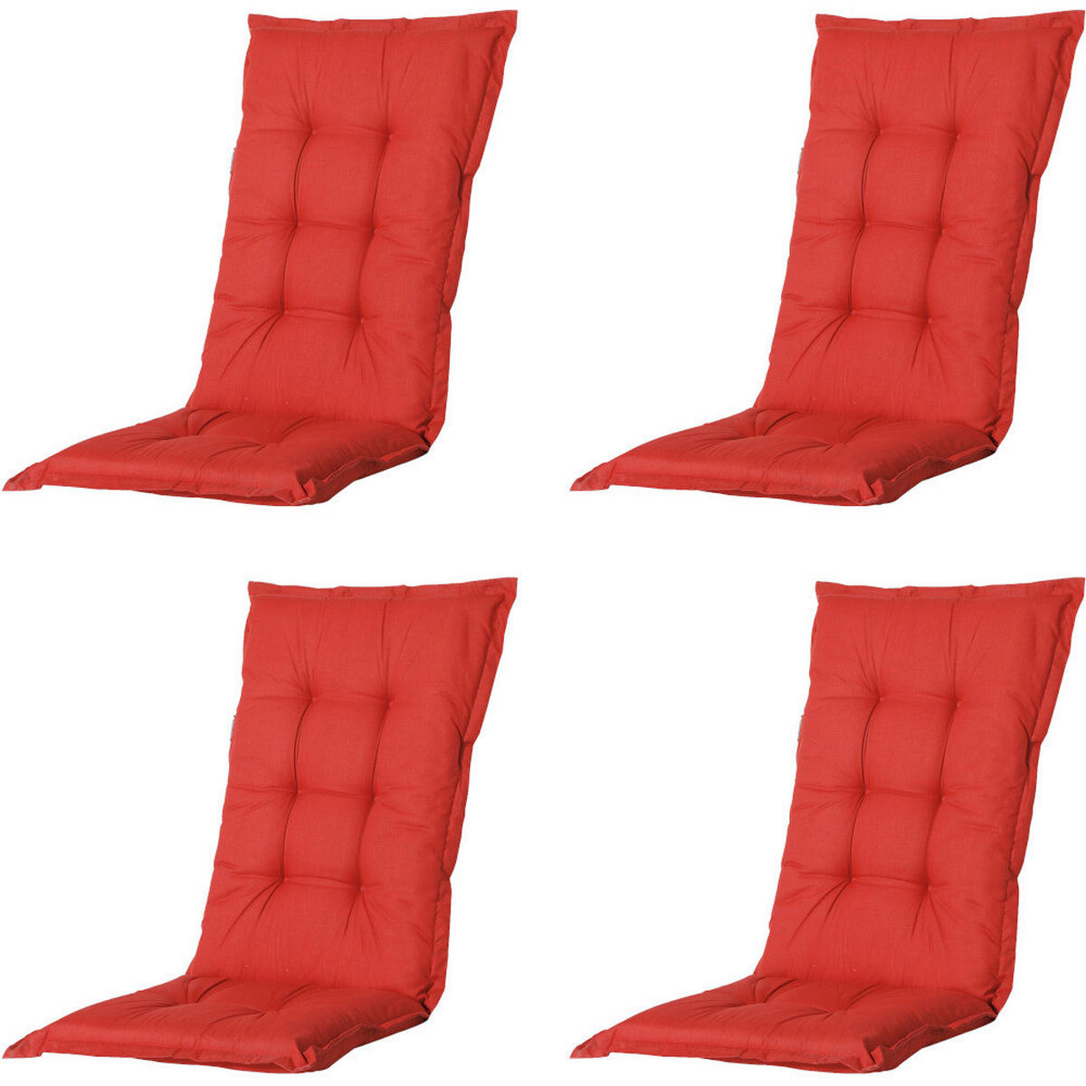 JARDIN,MADISON Klappsessel Set + Auflagen Aruba rot Kunststoff B/H/L: ca. 72x110x61 cm Aruba - rot/Graphit (61,00/72,00/110,00cm) - JARDIN,MADISON