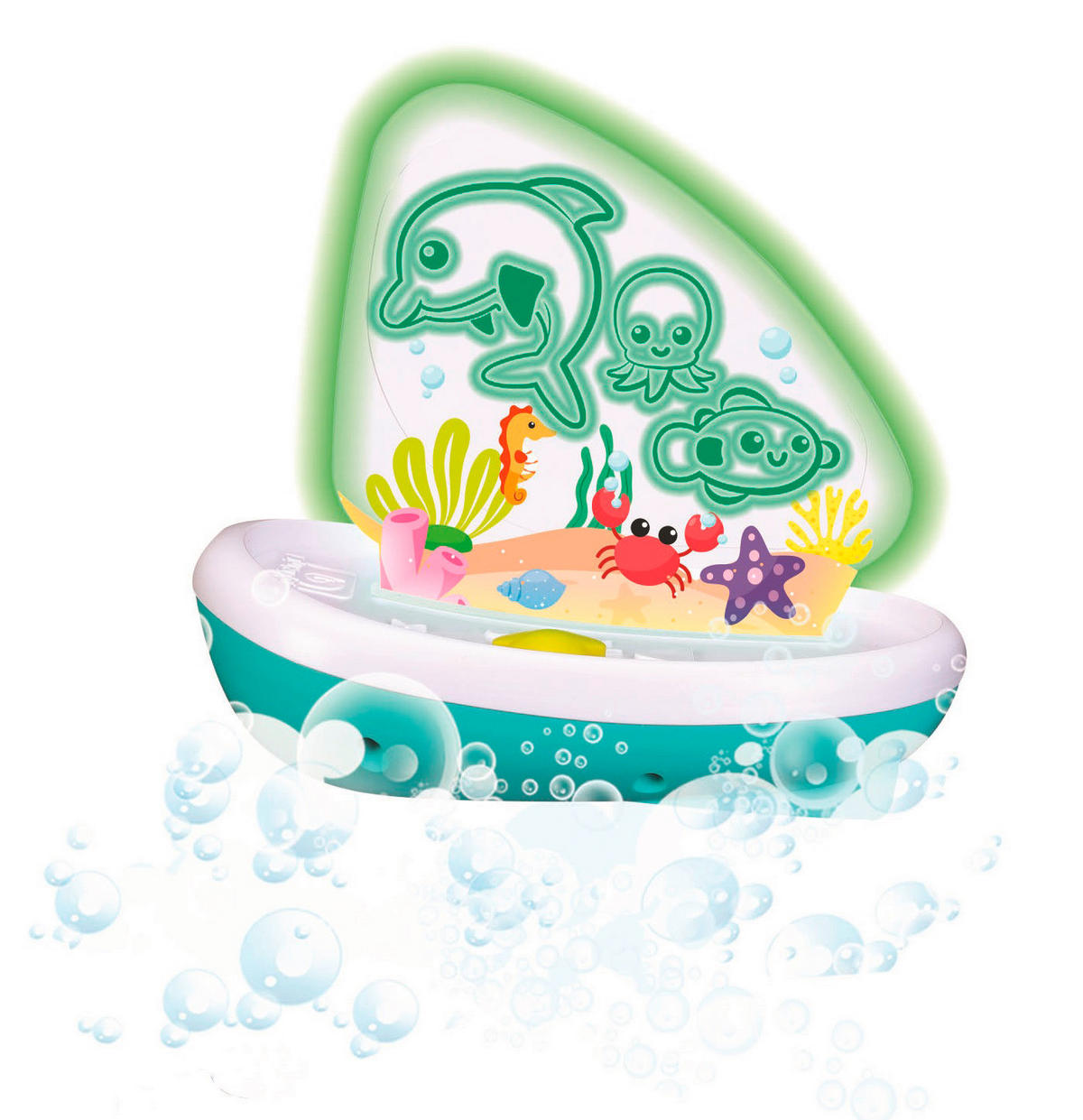 BBJunior Badespielzeug Splash 'n Play Light Up Segelboot B/H/L: ca. 8,2x8,2x15 cm Splash 'n Play Light Up Segelboot - weiß/türkis (15,00/8,20/8,20cm) - BBJunior