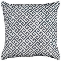 Dekokissen Flanell Flanellkissen_XL Greek 60x60cm - weiß/anthrazit (60,00/60,00cm)