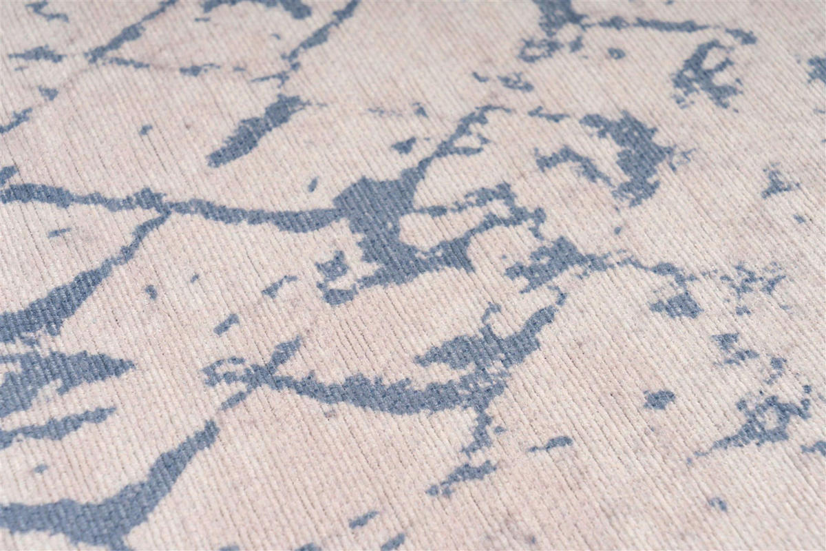 Arte Espina Flachflorteppich Peron 425 weiß B/H/L: ca. 80x0,5x150 cm Peron 425 - blau/weiß (150,00/80,00/0,50cm) - Arte Espina