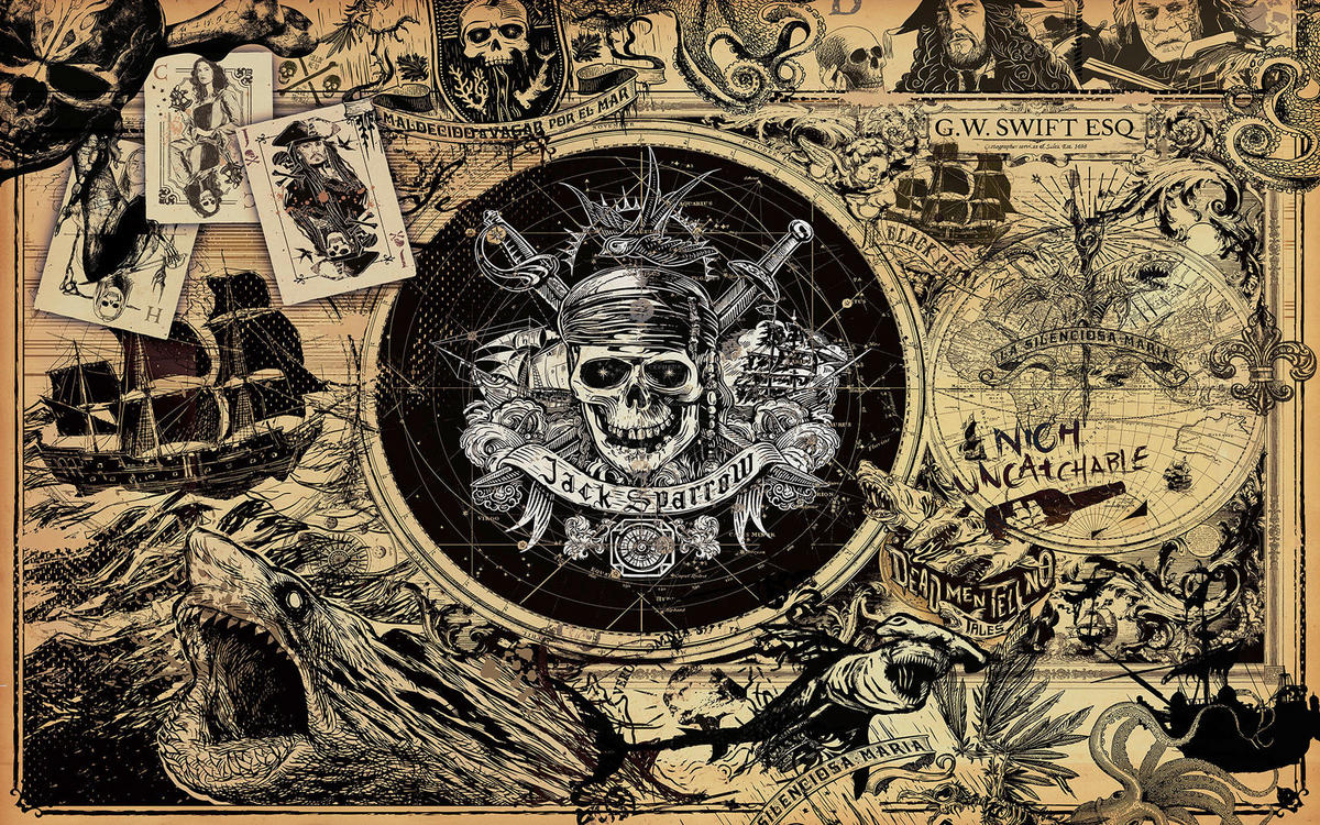 Komar Fototapete Pirates of the Caribbean 5 B/L: ca. 400x250 cm Pirates of the Caribbean 5 - (400,00/250,00cm) - Komar