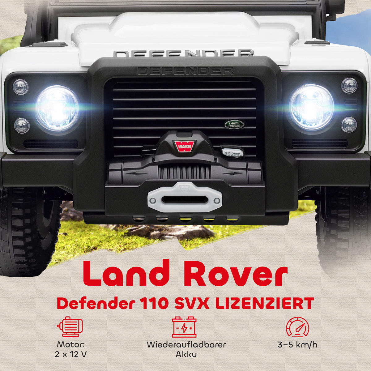 AIYAPLAY Kinder Elektroauto weiß B/H/L: ca. 61x61x115 cm Kinder_Elektroauto - weiß (115,00/61,00/61,00cm) - AIYAPLAY