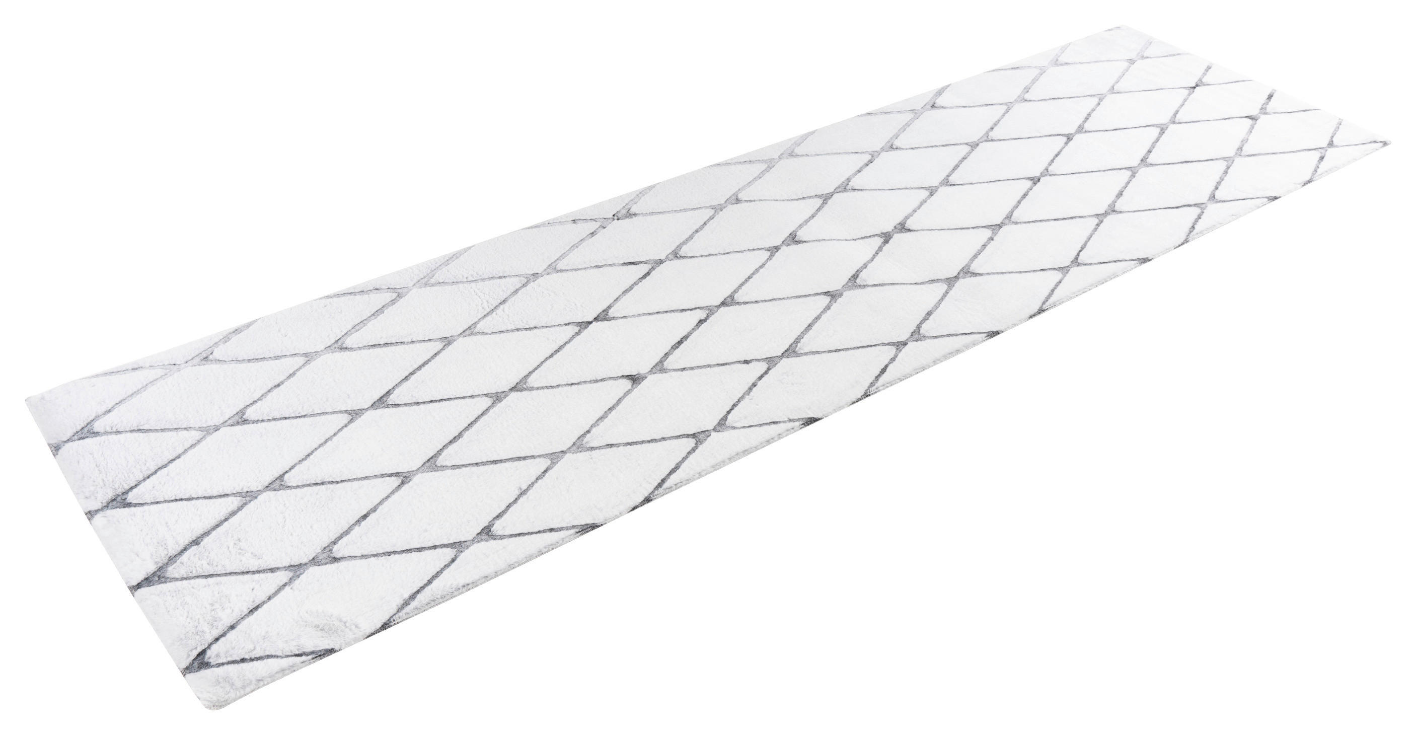 360Living Teppich Vivica anthrazit B/L: ca. 80x250 cm Vivica - weiß/anthrazit (80,00/250,00cm) - 360Living