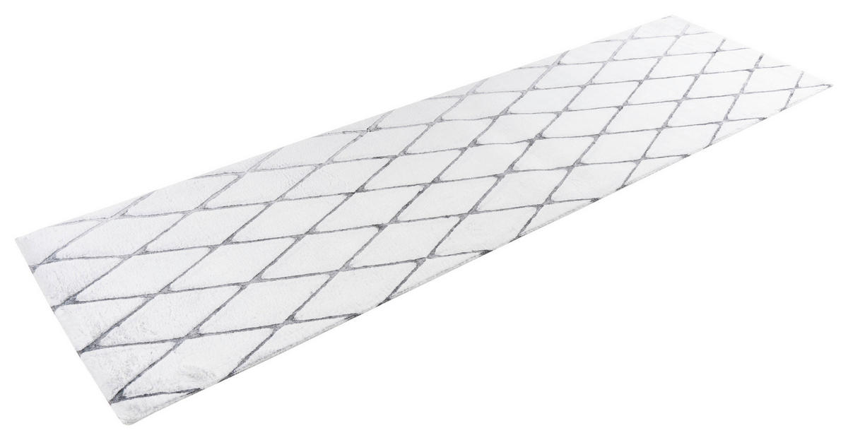 360Living Teppich Vivica anthrazit B/L: ca. 80x250 cm Vivica - weiß/anthrazit (80,00/250,00cm) - 360Living