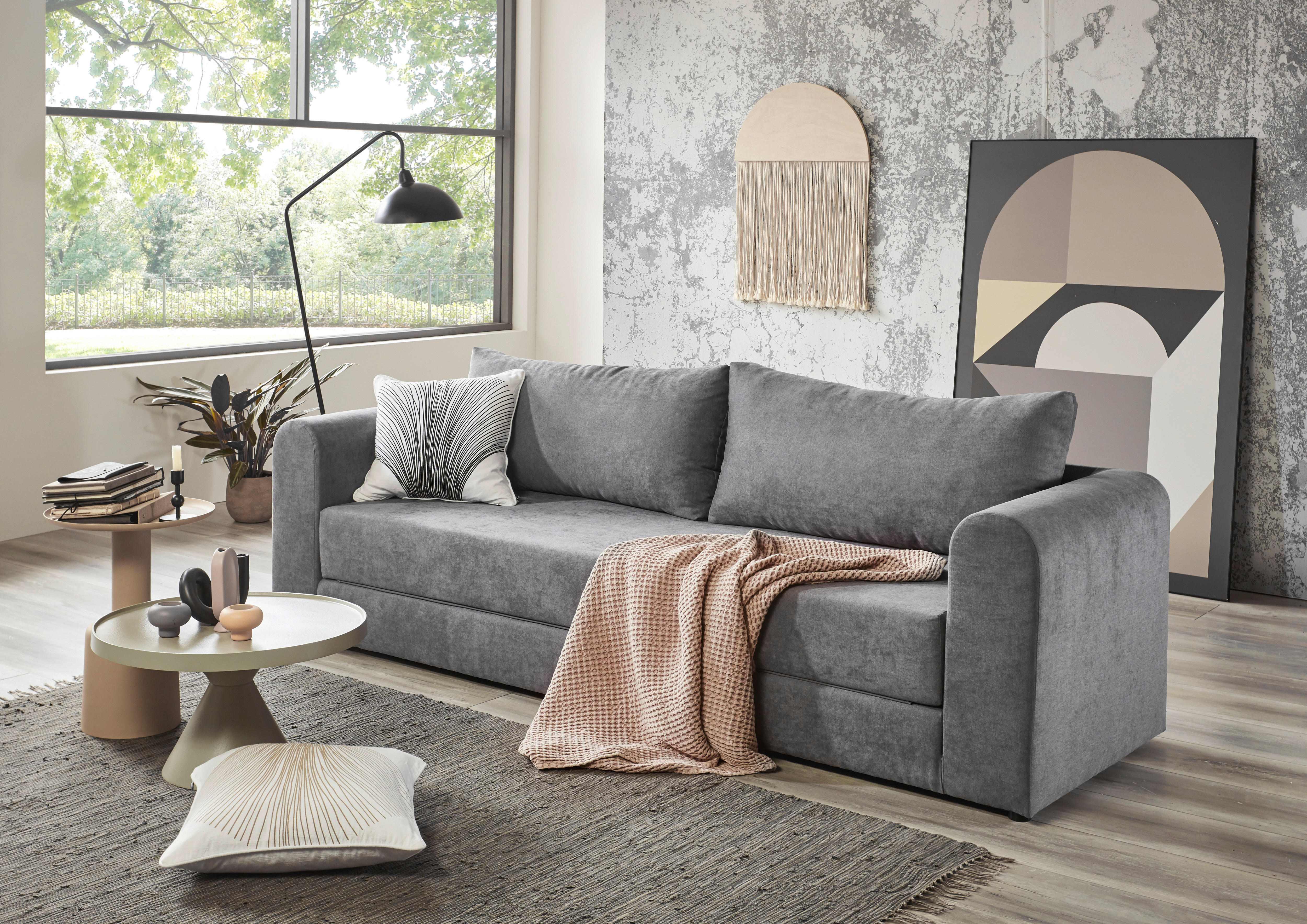 Schlafsofa Flora grau B/H/T: ca. 235x80x...