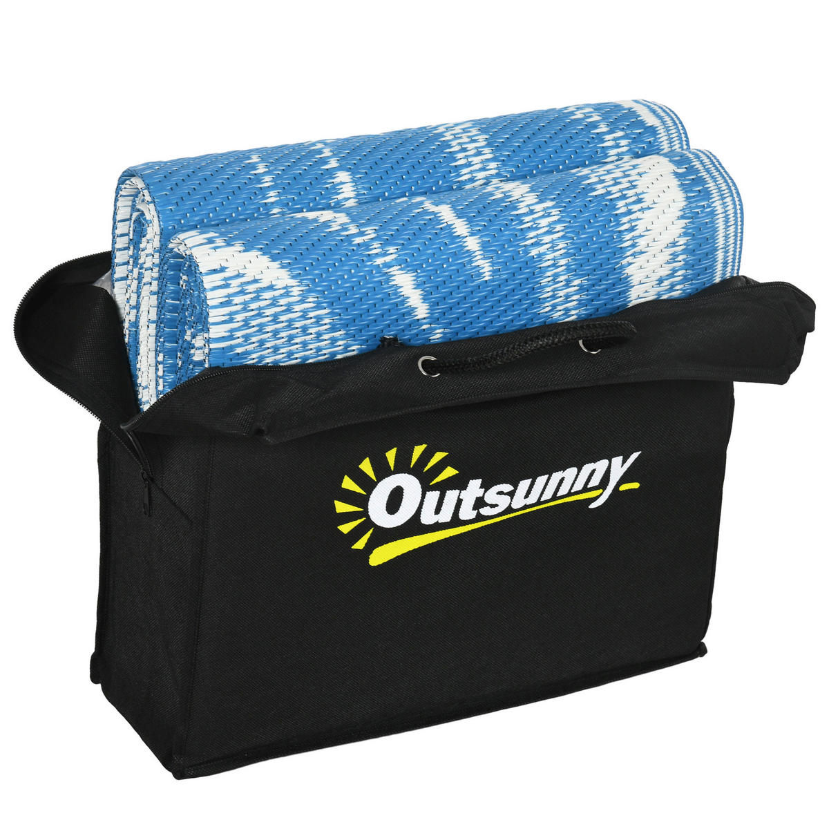 Outsunny Outdoor-Teppich blau B/H/L: ca. 274x182x0,3 cm Outdoor-Teppich - blau (0,30/274,00/182,00cm) - Outsunny