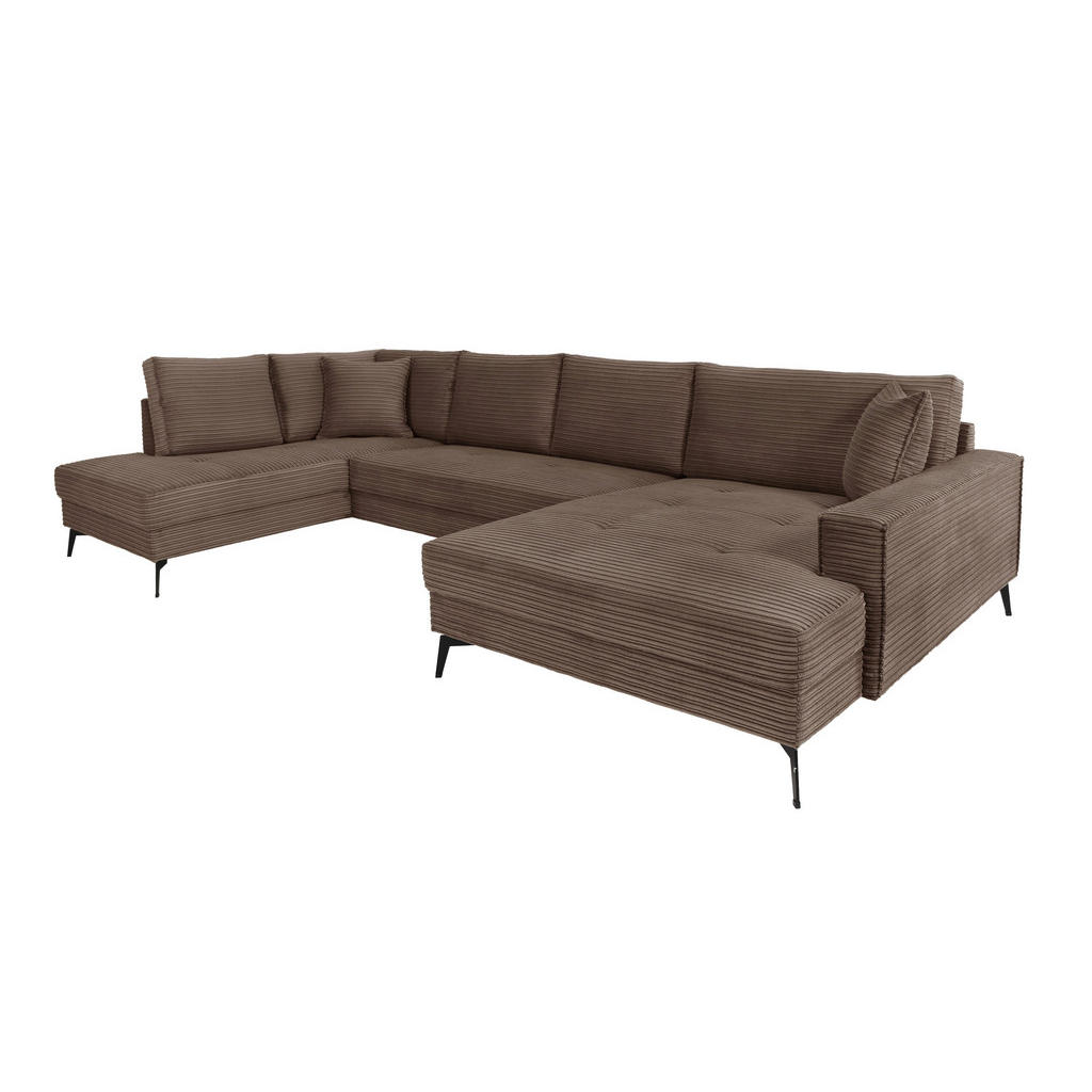 Thumbnail - Wohnlandschaft Zero braun Microfaser B/H/T: ca. 362x86x195 cm