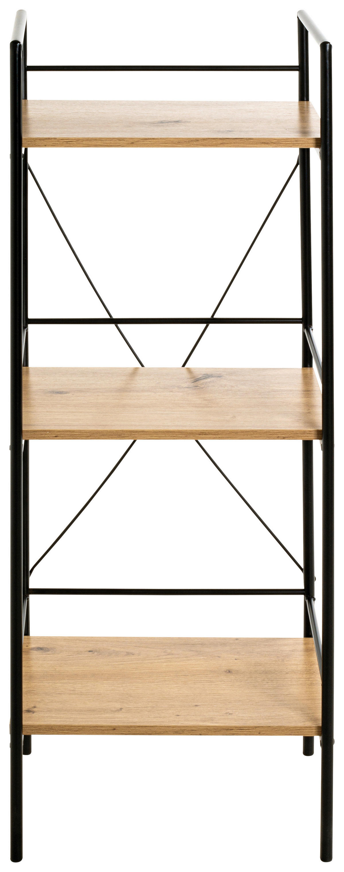 Regal  Eiche Nachbildung schwarz B/H/T: ca. 34x96x27 cm Mosel_2_Regal 21958 - Eiche/schwarz (34,00/96,00/27,00cm)