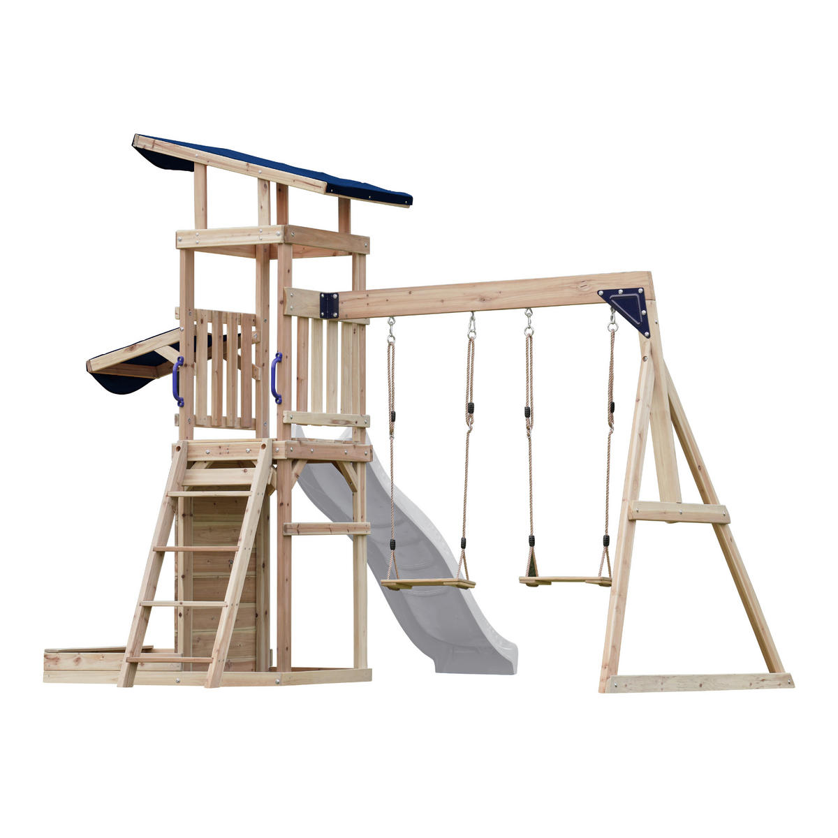 AXI Spielturm Malik weiß B/H/L: ca. 345x270x336 cm Malik - braun/weiß (336,00/345,00/270,00cm) - AXI
