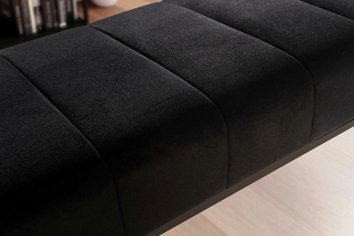 Sitzbank schwarz Polyester B/H/T: ca. 108x40x40 cm Sitzbank - schwarz (108,00/40,00/40,00cm) - Wohnling