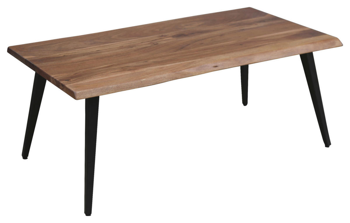 Couchtisch CADDY natur schwarz pulverbeschichtet B/H/T: ca. 110x45x60 cm CADDY - natur/schwarz (110,00/45,00/60,00cm) - byLIVING