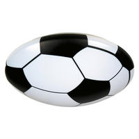 Niermann Kinderdeckenleuchte Fußball 678 schwarz weiß Kunststoff H/D: ca. 10x36 cm E27 1 Brennstellen Deckenschale_Fußball - weiß/schwarz (36,00/10,00cm) - Niermann