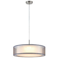 Nowa LED-Pendelleuchte 30900102 grau creme Metall Textil H/D: ca. 150x50 cm CHLOE - creme/grau (50,00/150,00cm) - Nowa