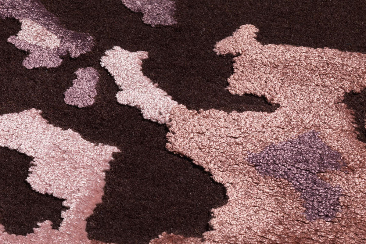 Arte Espina Kurzflorteppich Diamond 8051 altrosa B/L: ca. 170x240 cm Diamond 8051 - dunkelgrau/altrosa (170,00/240,00cm) - Arte Espina