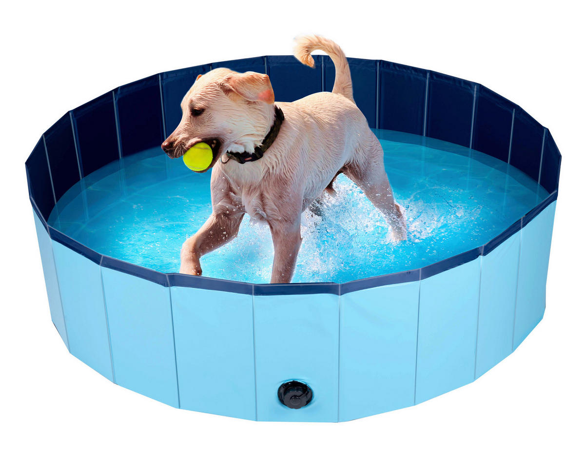 Pet Comfort Hundepool blau PVC B/H/L: ca. 120x30x120 cm Hundepool - blau (120,00/120,00/30,00cm) - Pet Comfort