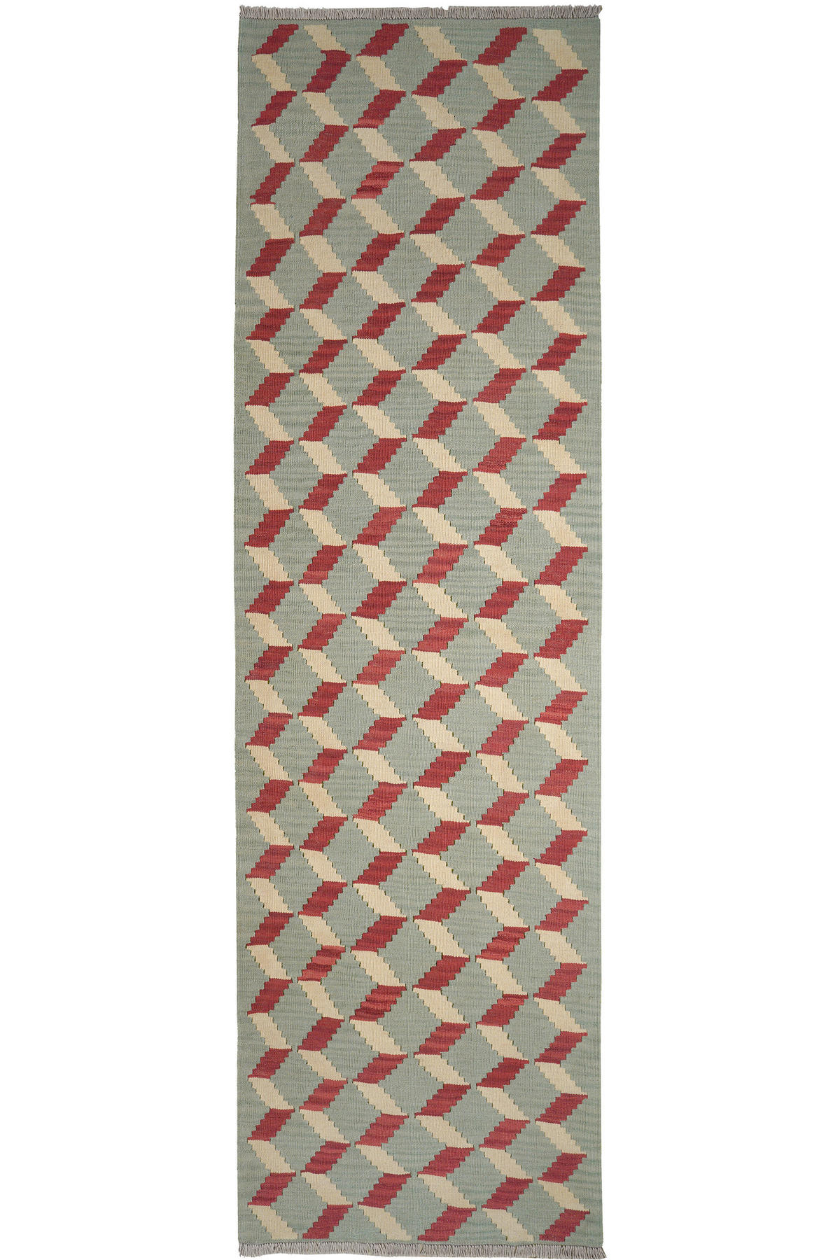 PersaTepp Teppich Kelim Gashgai beige B/H/L: ca. 87x1x300 cm Kelim Gashgai - beige/grün (300,00/87,00/1,00cm) - PersaTepp