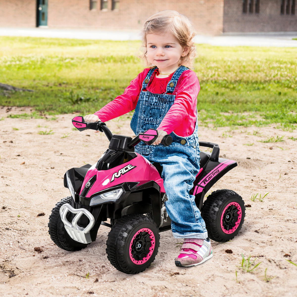 HOMCOM Kinder-Rutschfahrzeug B/H/L: ca. 38x44x67,5 cm Rutschfahrzeug - rosa (67,50/38,00/44,00cm) - HOMCOM