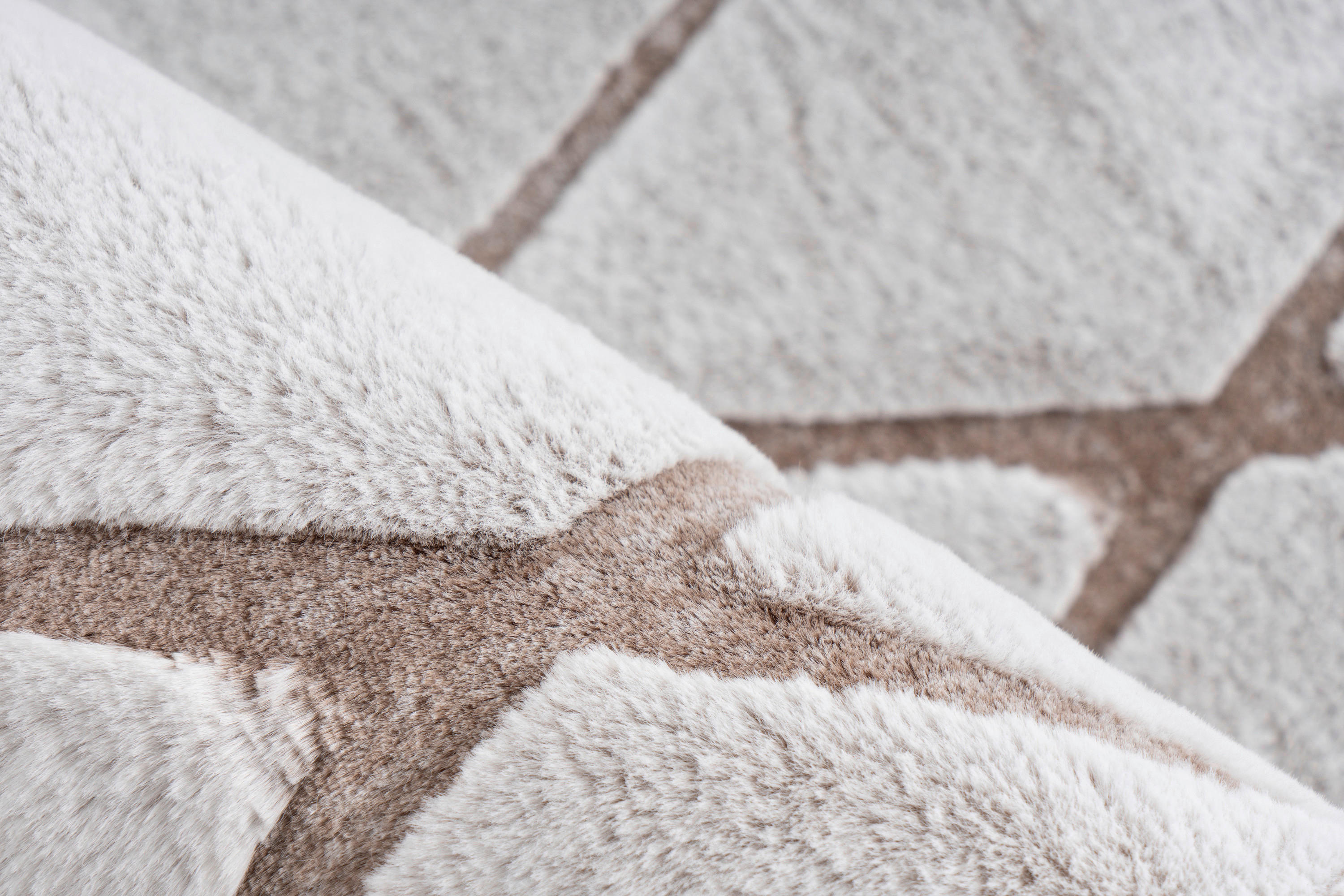 360Living Teppich Vivica taupe B/L: ca. 80x150 cm Vivica - weiß/taupe (80,00/150,00cm) - 360Living