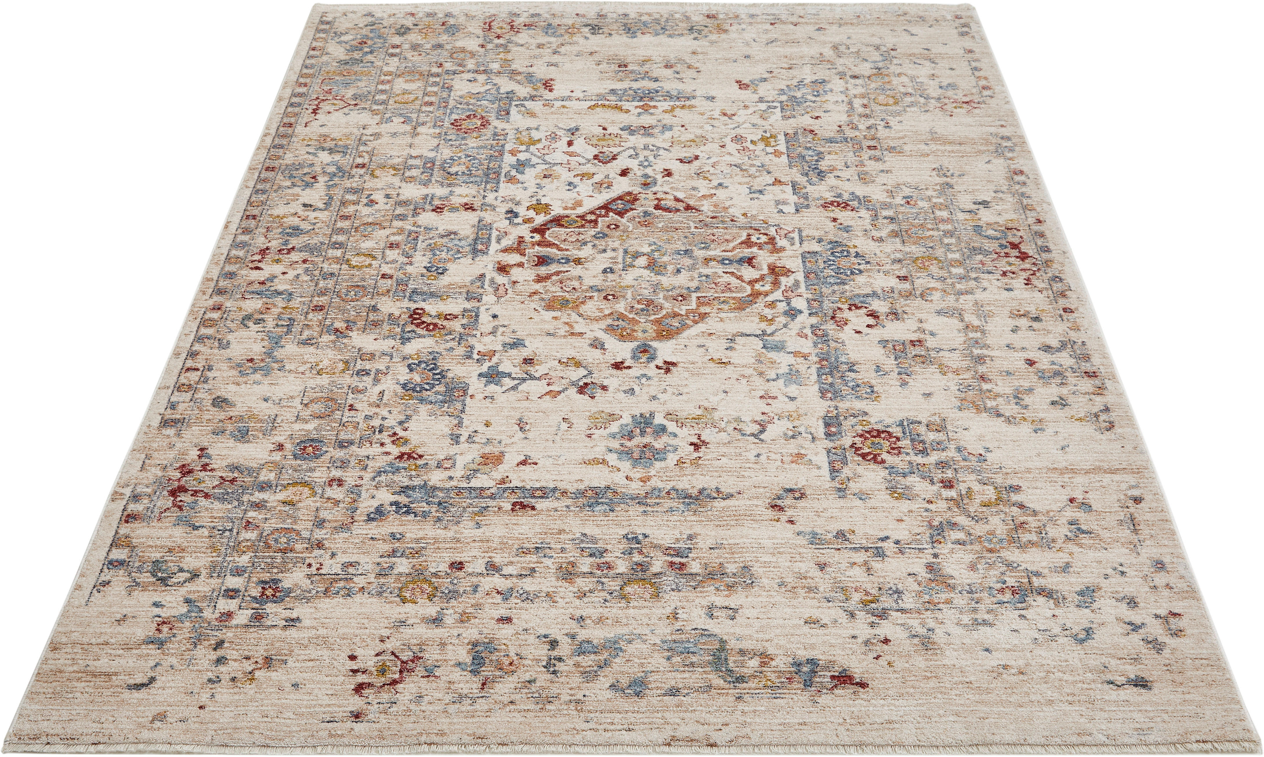 Teppich Rocco creme B/L: ca. 200x310 cm Rocco - blau/creme (200,00/310,00cm)