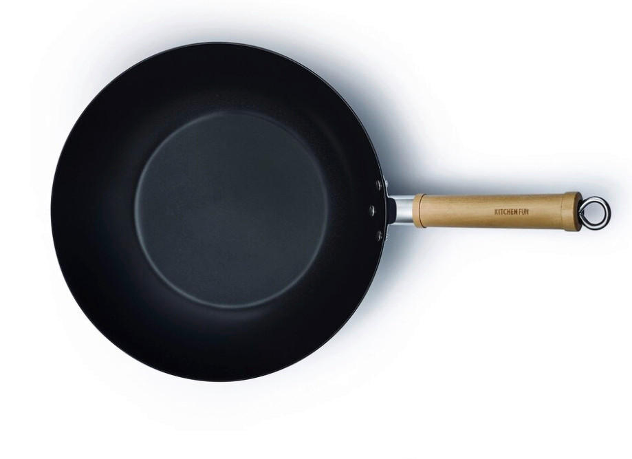 Kitchen Fun Wok-Pfanne schwarz Stahl günstig online kaufen