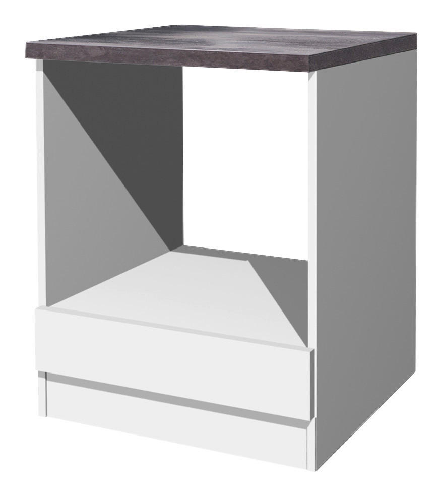 Flex-Well Herdumbauschrank Lucca weiß matt B/H/T: ca. 60x85x60 cm Lucca - Eiche/weiß (60,00/85,00/60,00cm) - Flex-Well