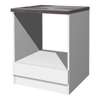 Flex-Well Herdumbauschrank Lucca weiß matt B/H/T: ca. 60x85x60 cm Lucca - Eiche/weiß (60,00/85,00/60,00cm) - Flex-Well