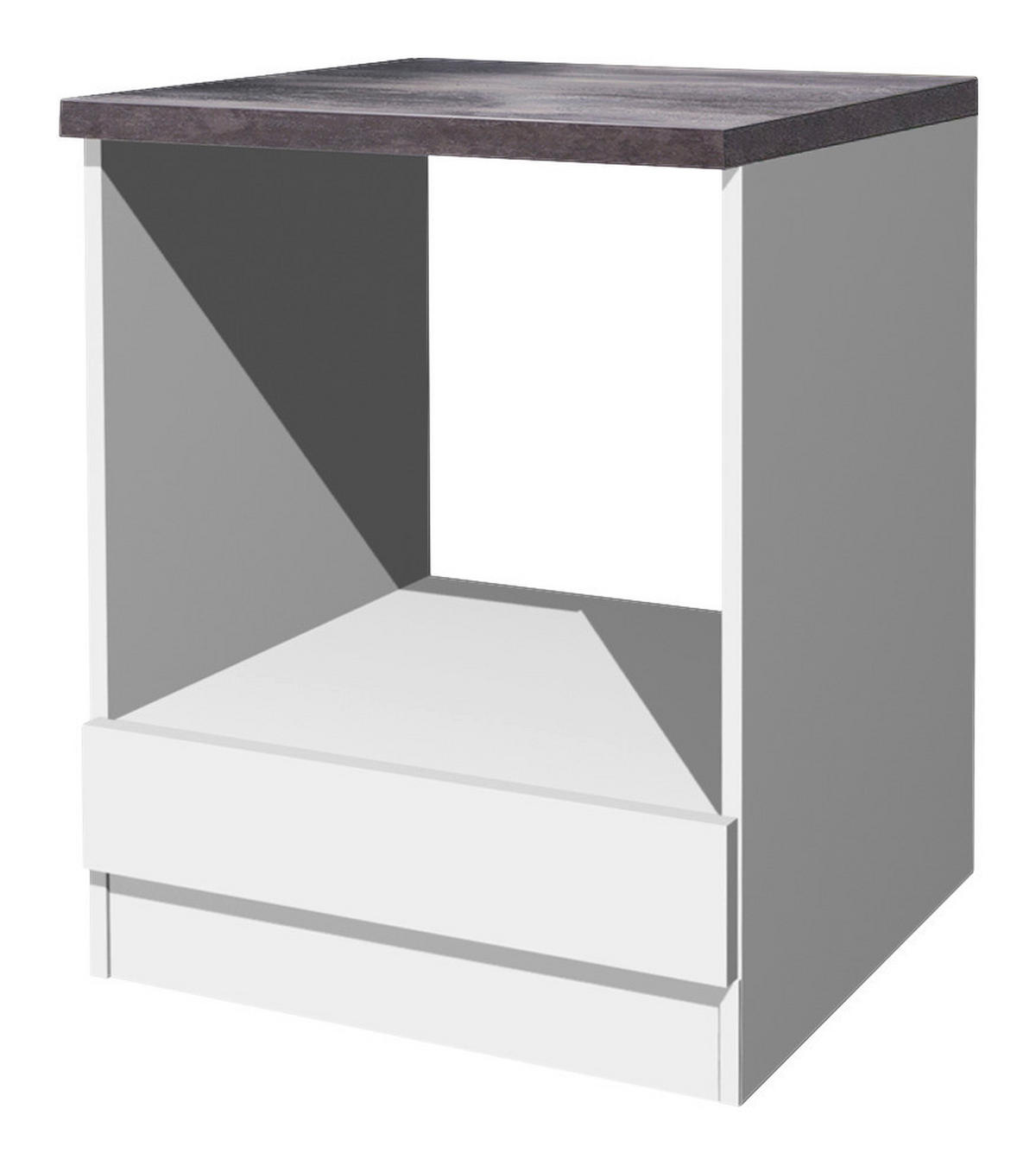 Flex-Well Herdumbauschrank Lucca weiß matt B/H/T: ca. 60x85x60 cm Lucca - Eiche/weiß (60,00/85,00/60,00cm) - Flex-Well