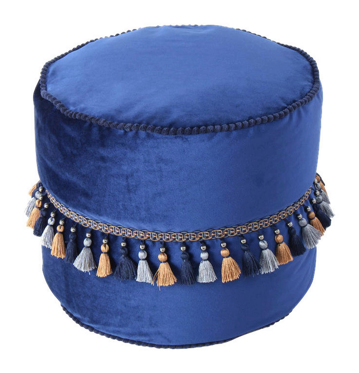 360 Living Hocker Taj Mahal 200 blau H/D: ca. 38x45 cm Taj Mahal 200 - blau (45,00/38,00cm) - 360 Living