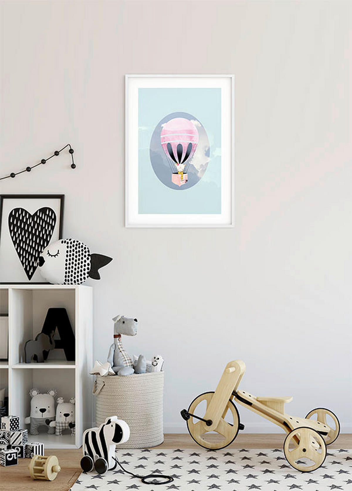 Komar Poster Happy Balloon Green Luftballons B/L: ca. 30x40 cm Happy Balloon Green - (30,00/40,00cm) - Komar