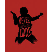 Komar Poster Star Wars Silhouette Quotes Han Sol Star Wars B/L: ca. 40x50 cm Star Wars Silhouette Quotes Han Sol - (40,00/50,00cm) - Komar