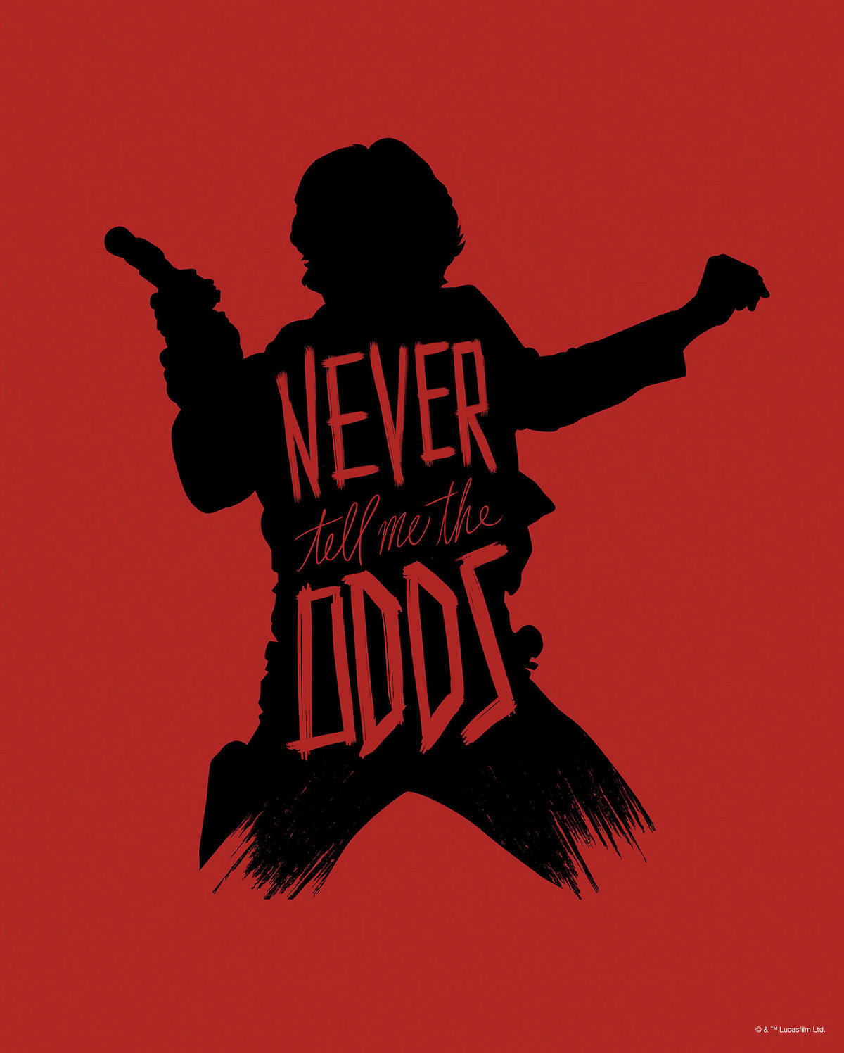 Komar Poster Star Wars Silhouette Quotes Han Sol Star Wars B/L: ca. 40x50 cm Star Wars Silhouette Quotes Han Sol - (40,00/50,00cm) - Komar