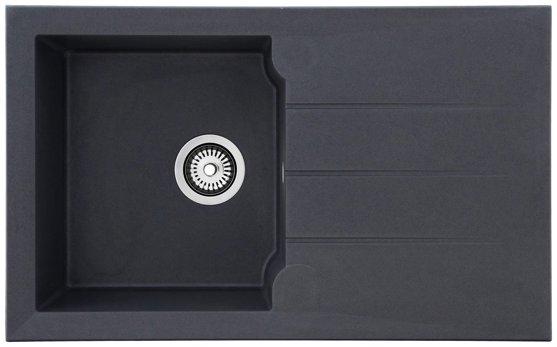 Respekta Einbauspüle Alineo 81x50 TG Titaniumgrau Quarzolite B/H/T: ca. 81x21x50 cm Alineo 81x50 TG - Titaniumgrau (81,00/21,00/50,00cm) - Respekta