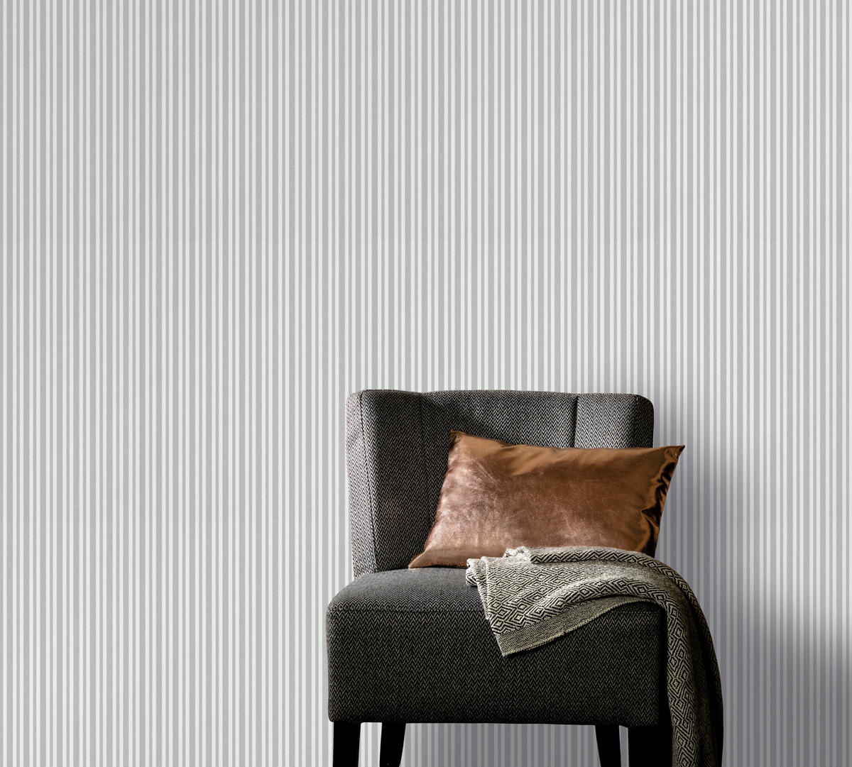 Vliestapete Streifen silber B/L: ca. 53x1005 cm Vliestapete_13397-30 - silber (53,00/1005,00cm)