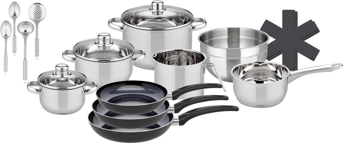 ELO Basic Topfset silber Edelstahl 15 tlg. Topfset_Galactica_15tlg. - silber - ELO Basic
