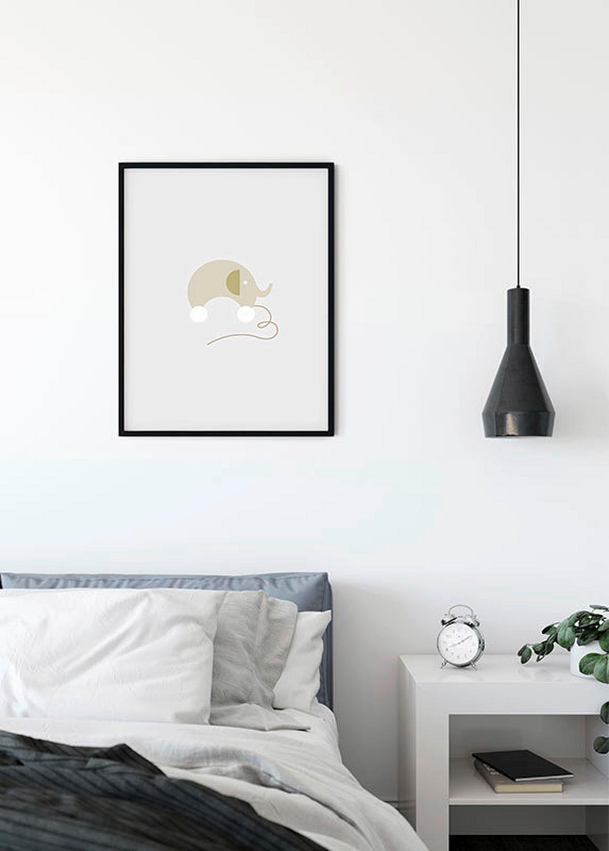 Komar Poster Baby Happy Elefant B/L: ca. 40x50 cm Baby Happy - (40,00/50,00cm) - Komar