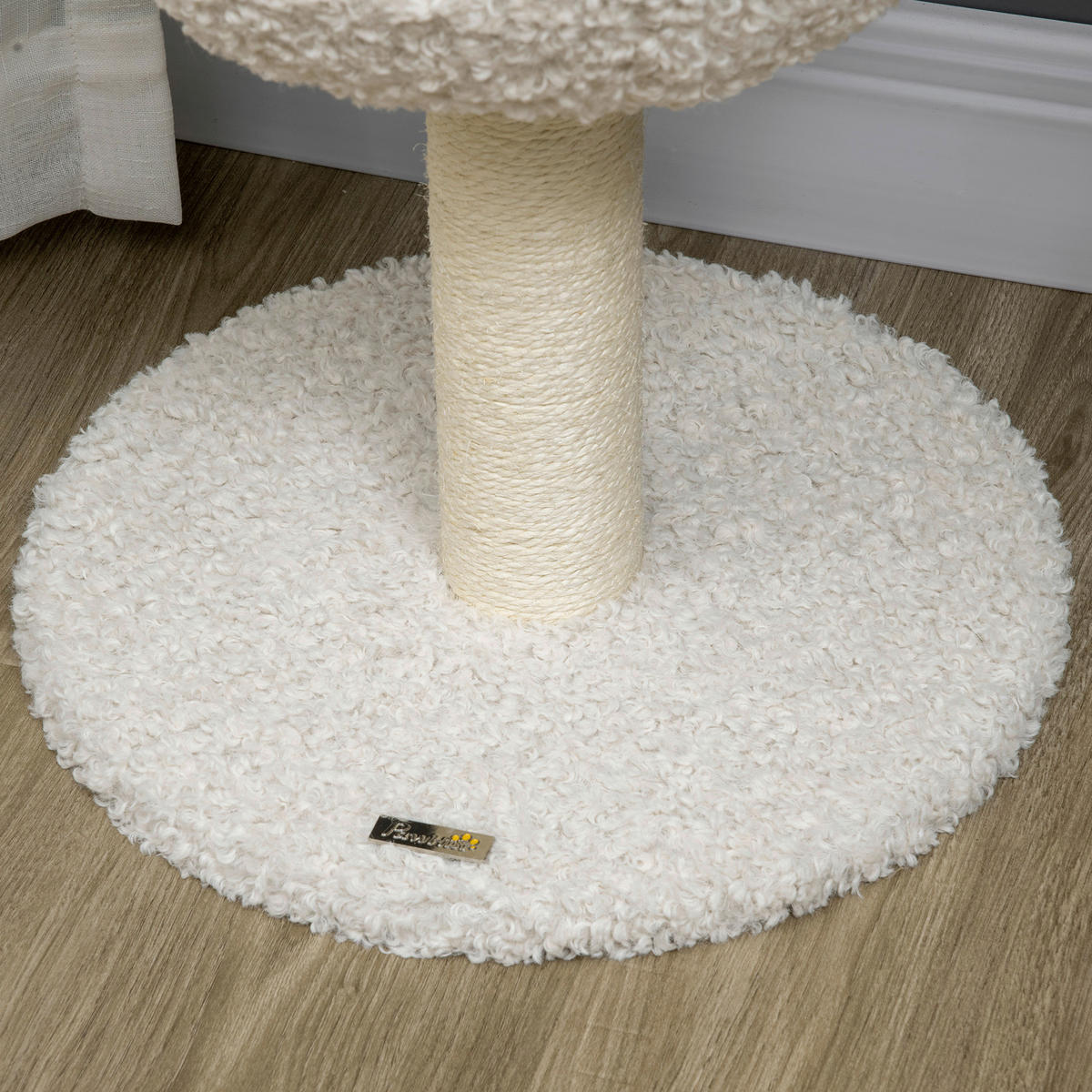PawHut Kratzbaum cremeweiß Polyester B/H/L: ca. 40x80x40 cm Kratzbaum - cremeweiß (40,00/40,00/80,00cm) - PawHut