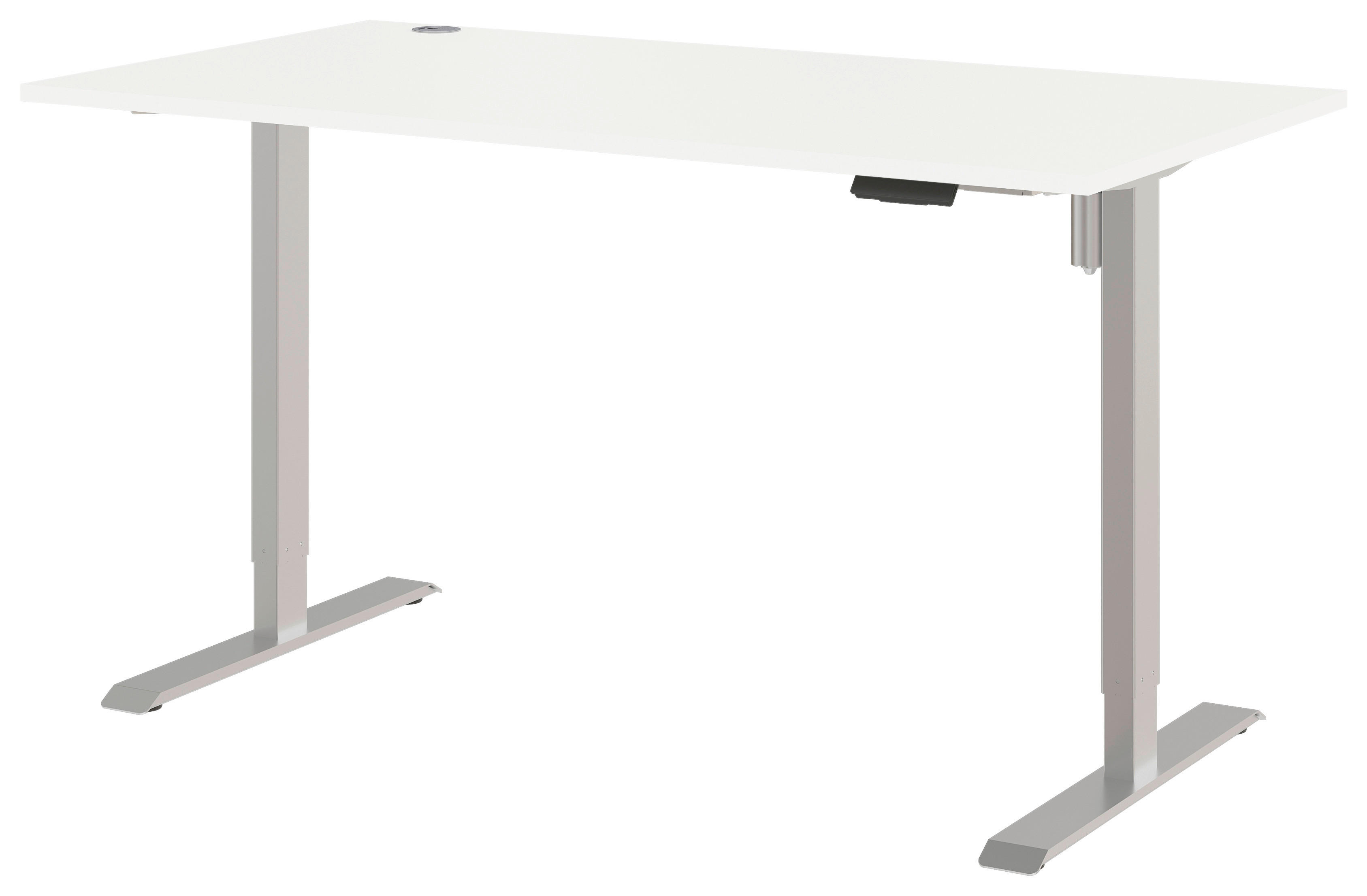 höhenverstellbarer Schreibtisch  weiß B/H/T: ca. 120x116x80 cm Princeton_Schreibtisch 377-118 - weiß (120,00/116,00/80,00cm)