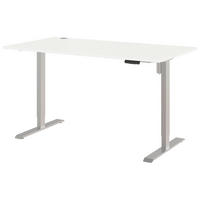 höhenverstellbarer Schreibtisch  weiß B/H/T: ca. 120x116x80 cm Princeton_Schreibtisch 377-118 - weiß (120,00/116,00/80,00cm)