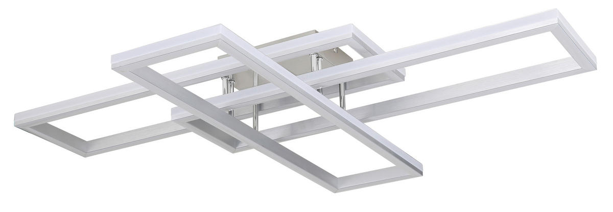 GLOBO LED-Deckenleuchte Salmos 67209-60D Silbergrau Aluminium Kunststoff B/L: ca. 100x69,5 cm Salmos - Silbergrau (100,00/69,50cm) - GLOBO