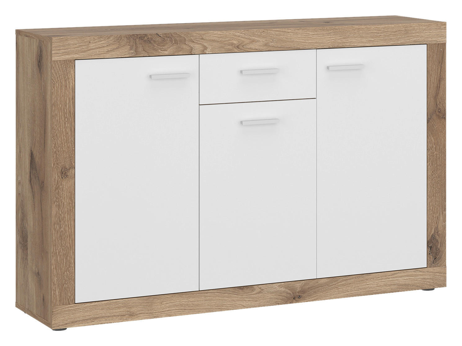 Kommode Focus Eiche Viking Nachbildung weiß glänzend B/H/T: ca. 133,9x90x39 cm Focus - weiß (133,90/90,00/39,00cm)