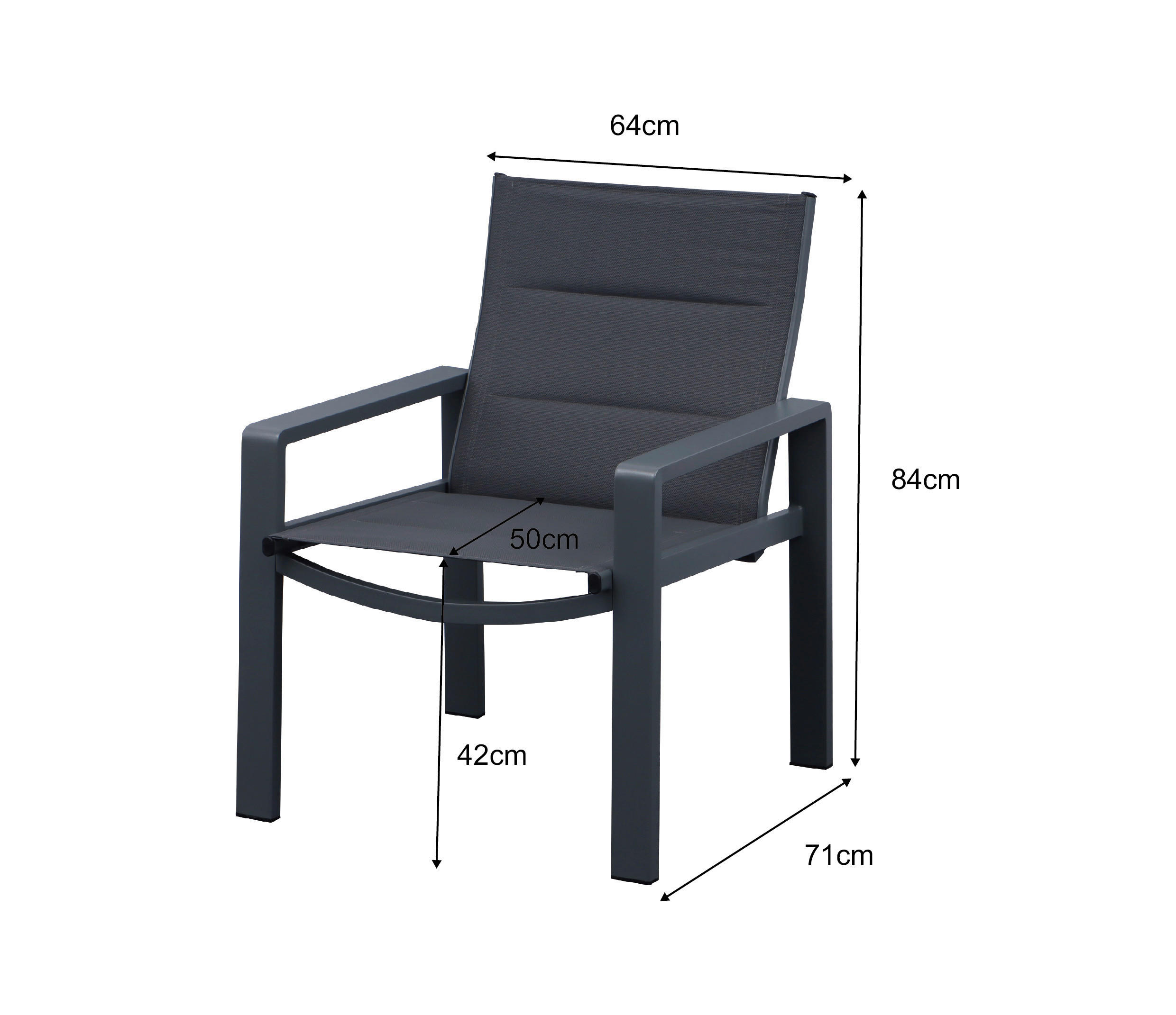 Thumbnail - Gartensitzgruppe Santorini dunkelgrau Aluminium