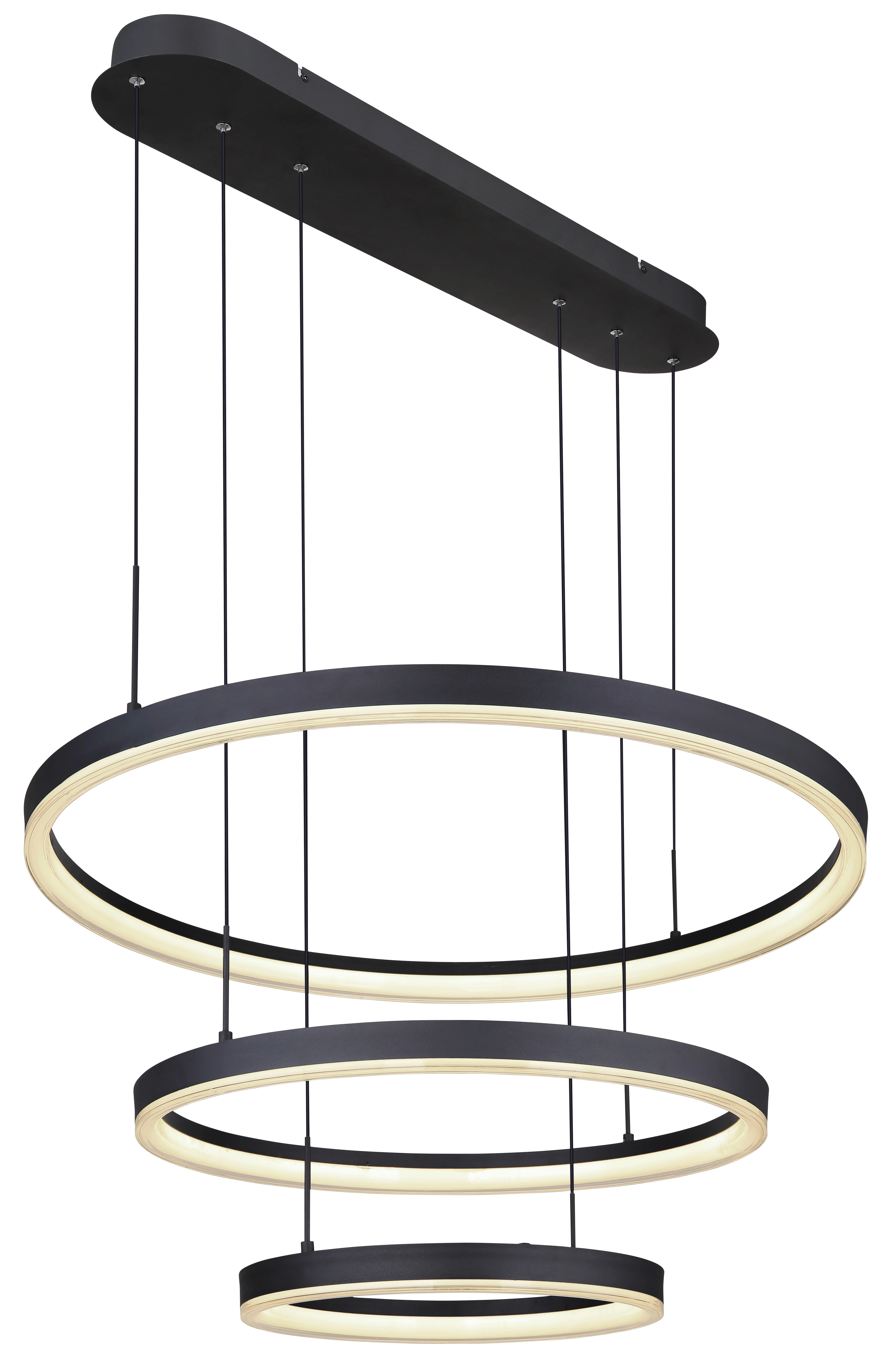 GLOBO LED-Pendelleuchte gold schwarz Aluminium Metall B/H/T: ca. 80x150x87,5 cm