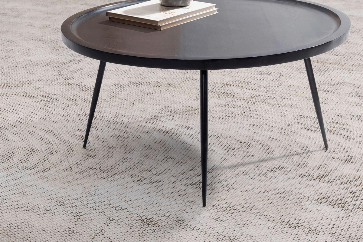 Couchtisch schwarz H/D: ca. 38x75 cm Couchtisch - schwarz (75,00/38,00cm) - Wohnling